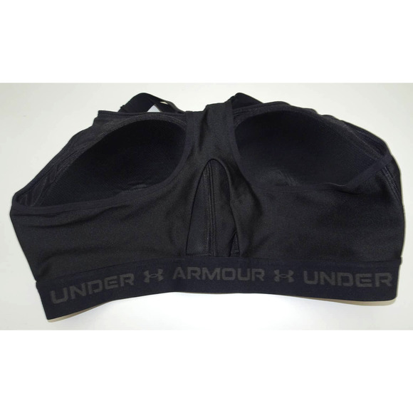 Under Armour Black Sports Bra Front Zipper, 38D - Picture 3 of 7
